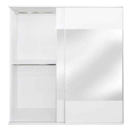 Dormitor Laguna cu pat 160x200 cu lada Alb cu Gri [7]