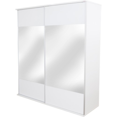 Dormitor Laguna cu pat 160x200 cu lada Alb cu Gri [8]