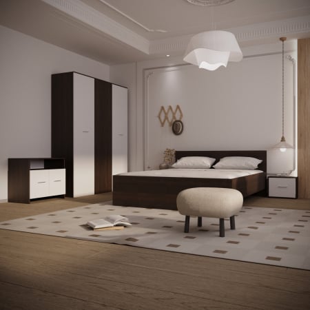 Dormitoare Set - Dormitor Lorena Wenge&Alb