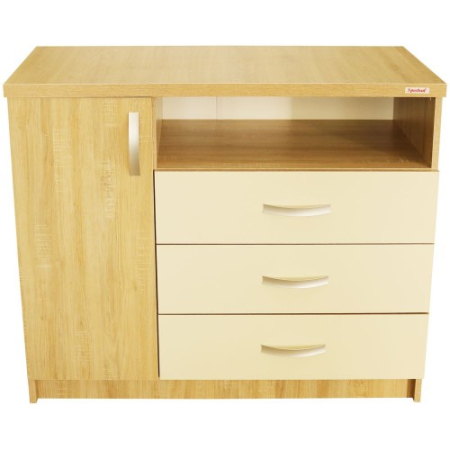 Dormitor Milano Sonoma cu Pat Tapitat Bej 140x200 [10]