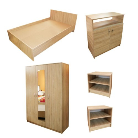 Dormitor Soft Sonoma cu pat 120x200 cm [11]