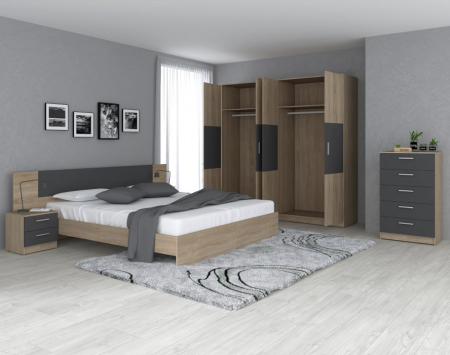 Dormitoare Set - Dormitor Texas Sonoma&Gri Antracit
