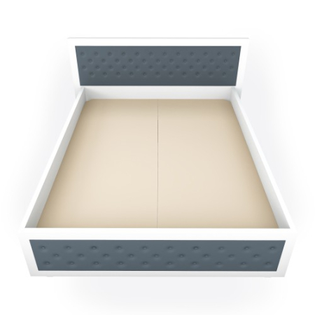 Dormitor Torino cu pat 160x200 cm Alb / Gri [3]