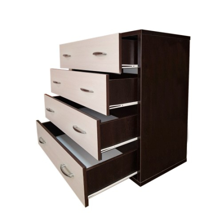 Dormitor Torino cu pat pentru saltea 140x200 cm, Wenge / Brad [3]