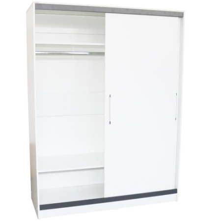 Dormitor Verona Alb/Gri cu pat 140x200 cm [9]