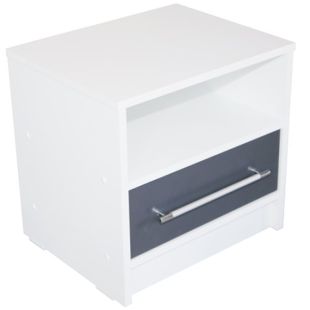 Dormitor Verona Alb/Gri cu pat 140x200 cm [5]