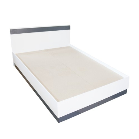 Dormitor Verona Alb/Gri cu pat 140x200 cm [1]