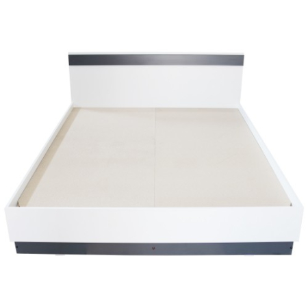 Dormitor Verona Alb/Gri cu pat 160x200 cm [4]