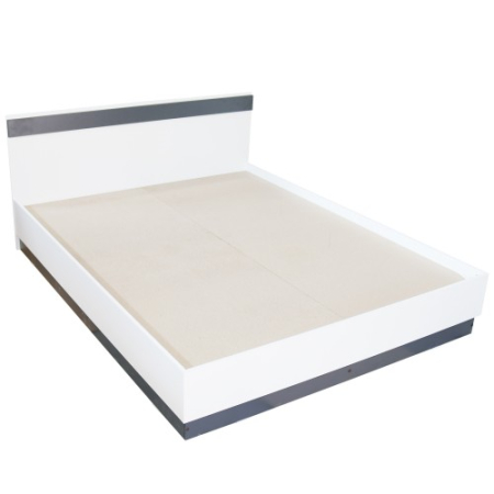 Dormitor Verona Alb/Gri cu pat 160x200 cm [5]