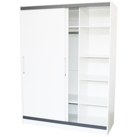 Dormitor Verona Alb/Gri cu pat 160x200 cm [8]