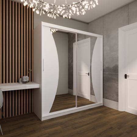 Dulapuri - Dressing Henry cu Oglinda Alb