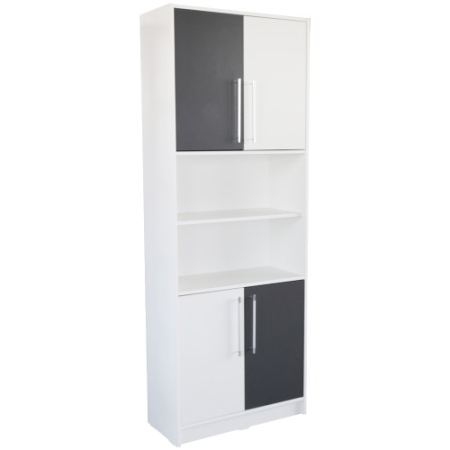 Dulap Iris 4 usi alb cu gri [3]