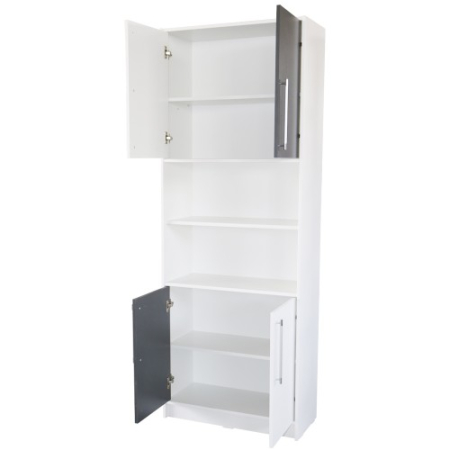 Dulap Iris 4 usi alb cu gri [5]