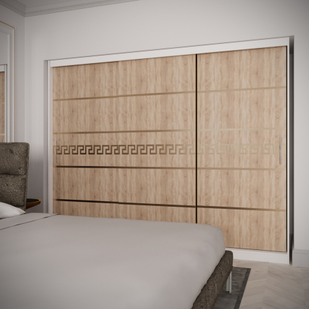 Dulapuri - Dulap Serena Gold Alb&Sonoma 230*200