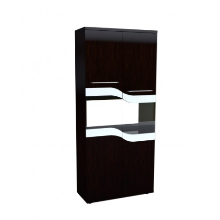 Dulapuri - Dulap Sigma vitrina 2 usi wenge