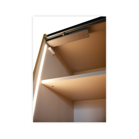 Gold Dulap 2000 Crem cu usi MDF Lucios + 1 Comoda [5]