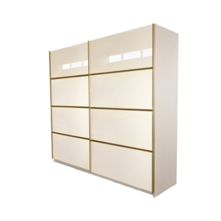 Gold Dulap 2000 Crem cu usi MDF Lucios [5]