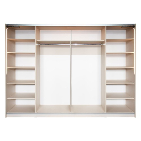 Gold Dulap 2800 Crem cu usi MDF Lucios [3]