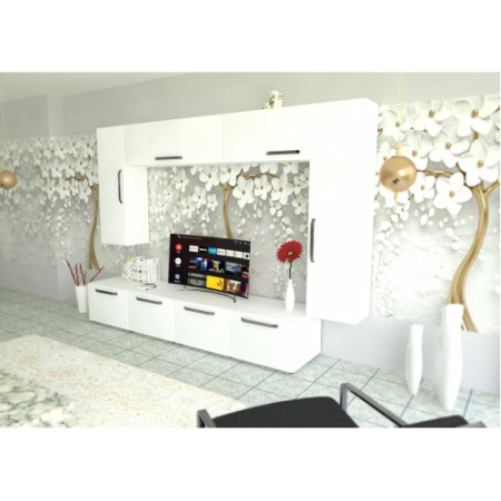 Living Armonia V1 MDF Alb Lucios - cu manere [4]