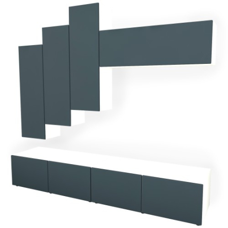 Living Armonia V3 MDF Gri - cu sistem "PUSH TO OPEN" [1]