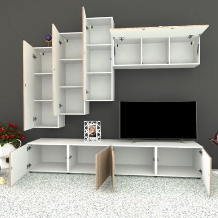 Living Armonia V3 MDF Sonoma - cu sistem "PUSH TO OPEN" [3]