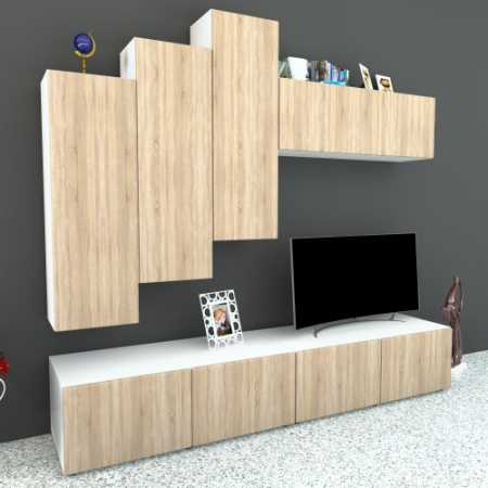 Living Armonia V3 MDF Sonoma - cu sistem "PUSH TO OPEN" [1]