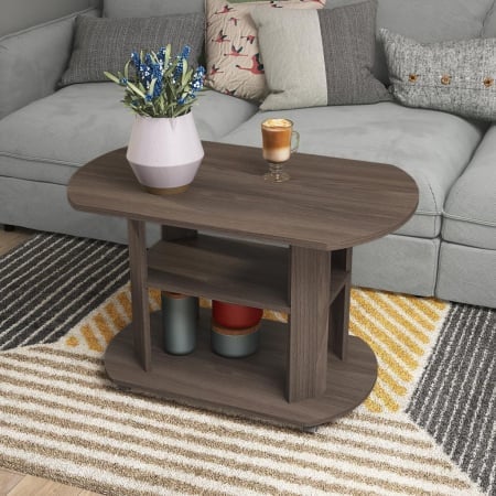 Mobilier Living - Masa cafea, tip 1, culoare wenge, 84x58x54 cm