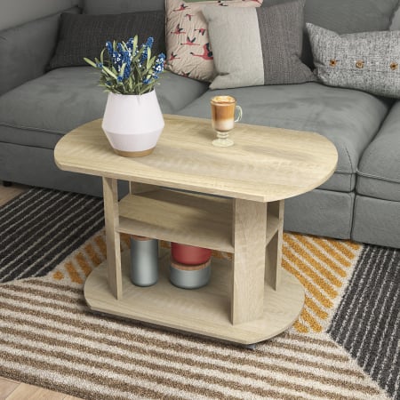 Mobilier Living - Masa cafea, tip 4 , culoare Sonoma , 84 x 58 x 54 cm