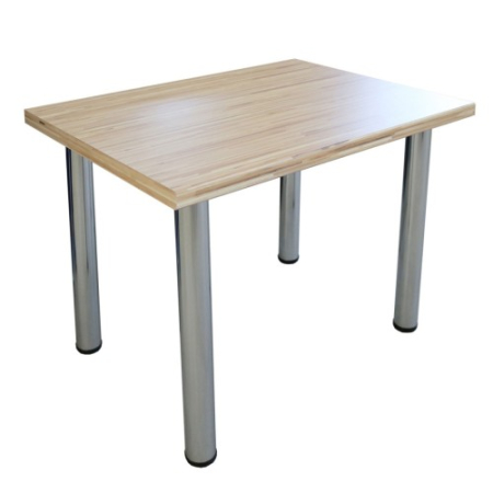 Mese Fixe - Masa cu picioare crom si blat artar 38mm