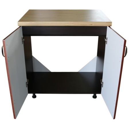 Masca pentru chiuveta cu 2 usi 80 cm Zebra, Wenge/MDF Cedru Mustata, cu blat Artar 80 x 85 x 60 [1]