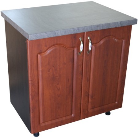 Corpuri Inferioare - Masca pentru chiuveta cu 2 usi 80 cm Zebra, Wenge/MDF Cedru Mustata, cu blat Beton 80 x 85 x 60