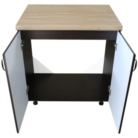 Masca pentru chiuveta cu 2 usi 80 cm Zebra, wenge/MDF Wenge Mustata, cu blat Artar, 80 x 85 x 60 cm [1]