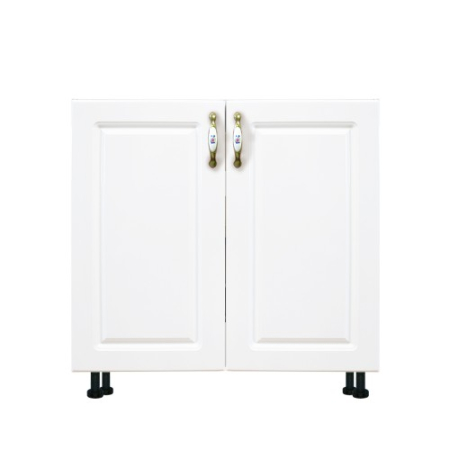 Masca pentru chiuveta cu 2 usi Zebra, Alba/MDF Alb mat, fara blat, 80 x 82 x 50 cm [2]