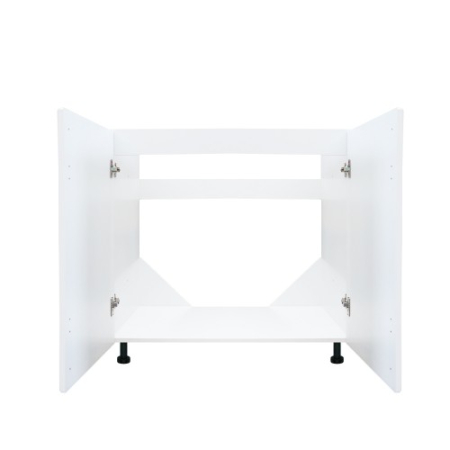 Masca pentru chiuveta cu 2 usi Zebra, Alba/MDF Alb mat, fara blat, 80 x 82 x 50 cm [1]