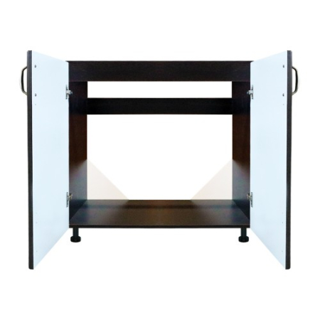 Masca pentru chiuveta cu 2 usi Zebra, Wenge/MDF Wenge, fara blat, 80 x 82 x 50 cm [2]