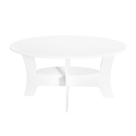 Masuta cafea Roma ovala, MDF Alb, 100 x 55 x 58 cm [1]