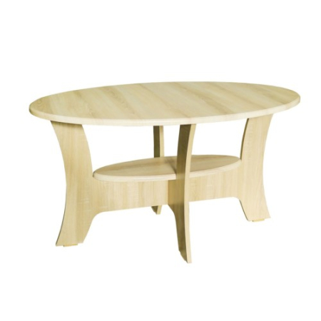 Masuta cafea Roma ovala, MDF Sonoma, 100 x 55 x 58 cm [1]