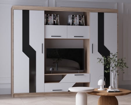 Mobilier Living - Mobila living Cesena sonoma + alb