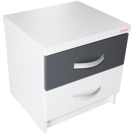 Noptiere - Noptiera Milano alb cu gri