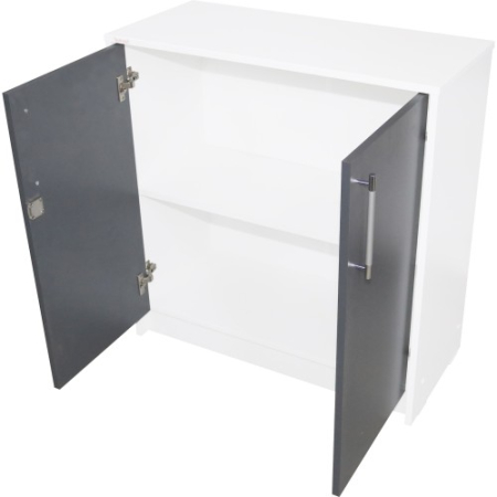 Office Alb/Gri Comoda Birou 2 usi [2]