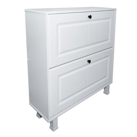 Pantofare - Pantofar Zapato 2 usi MDF Alb Mare 80 x 86 x 26