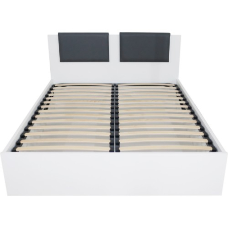 Pat Laguna 1600x2000 cu somiera rabatabila alb cu gri [2]