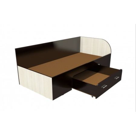 Camere Tineret Modulare - Pat Mario 900x1900 cu 1 sertar perete