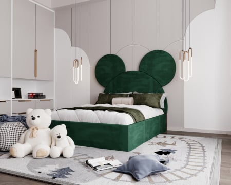 Paturi - Pat Mouse Tapițat 90x200