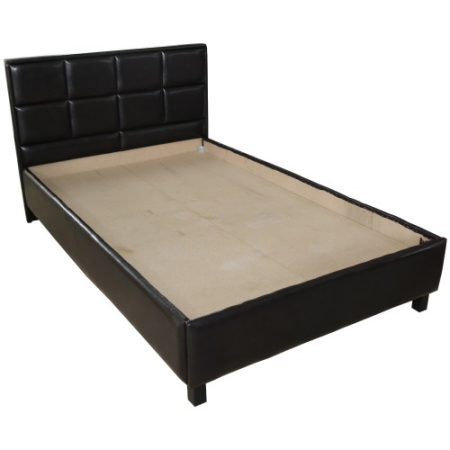 Paturi - Pat Soft tapitat pentru saltea 120x200, Wenge