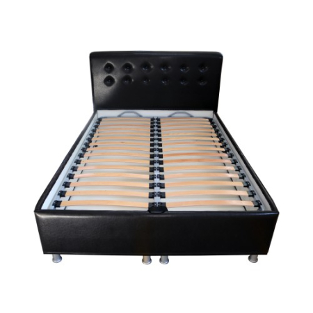 Pat tapitat 1400x2000 wenge cu somiera rabatabila [1]