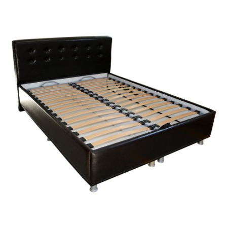 Paturi - Pat tapitat 1600x2000 wenge cu somiera rabatabila