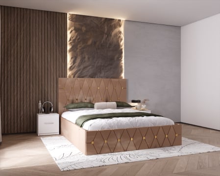 Paturi - Pat Tapitat Angora 140x200