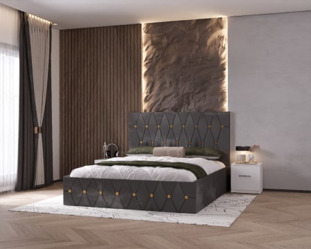 Paturi - Pat Tapitat Angora 160x200