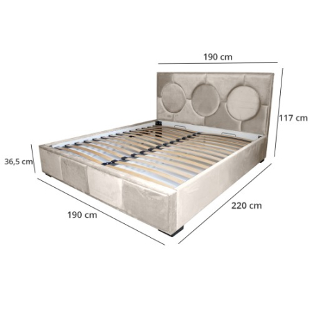 Pat tapitat Gold Cerc 180 x 200 M04 [2]